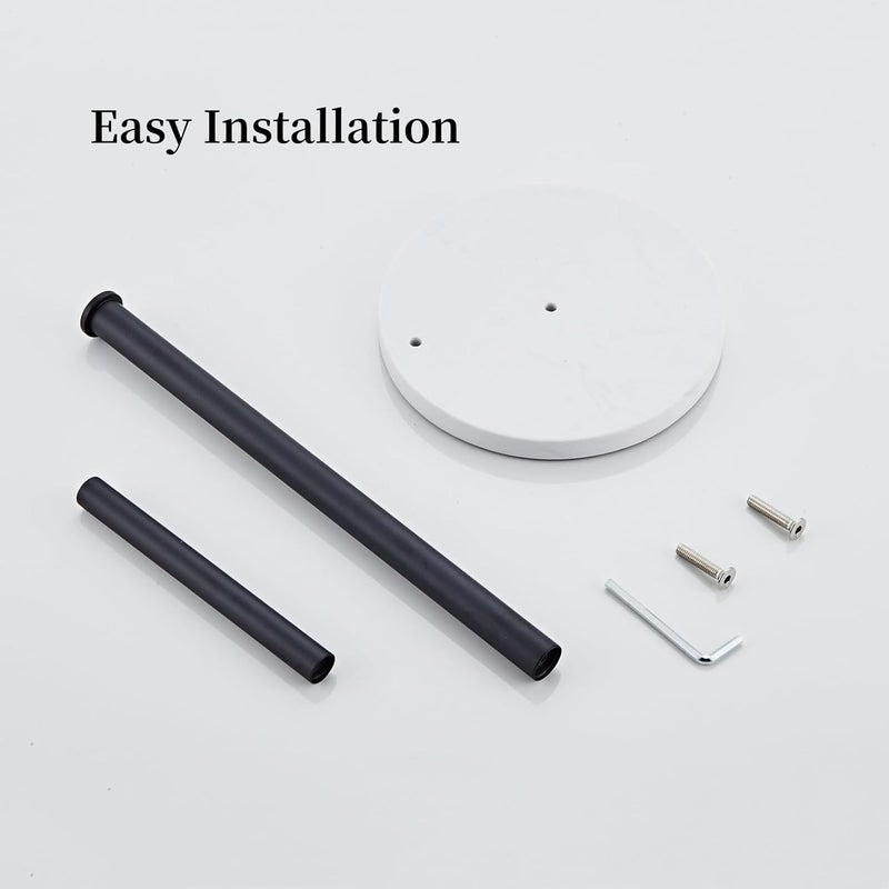 KUUBTH Matte Black Paper Towel Holder,Stainless Steel Paper Towel Holder for Kitchen Roll Organize, Standard or Jumbo-Sized Roll Paper, Countertop Roll Dispenser with Marble Base - Image 5